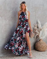 Bloomed Halter Maxi Dress InsStreet